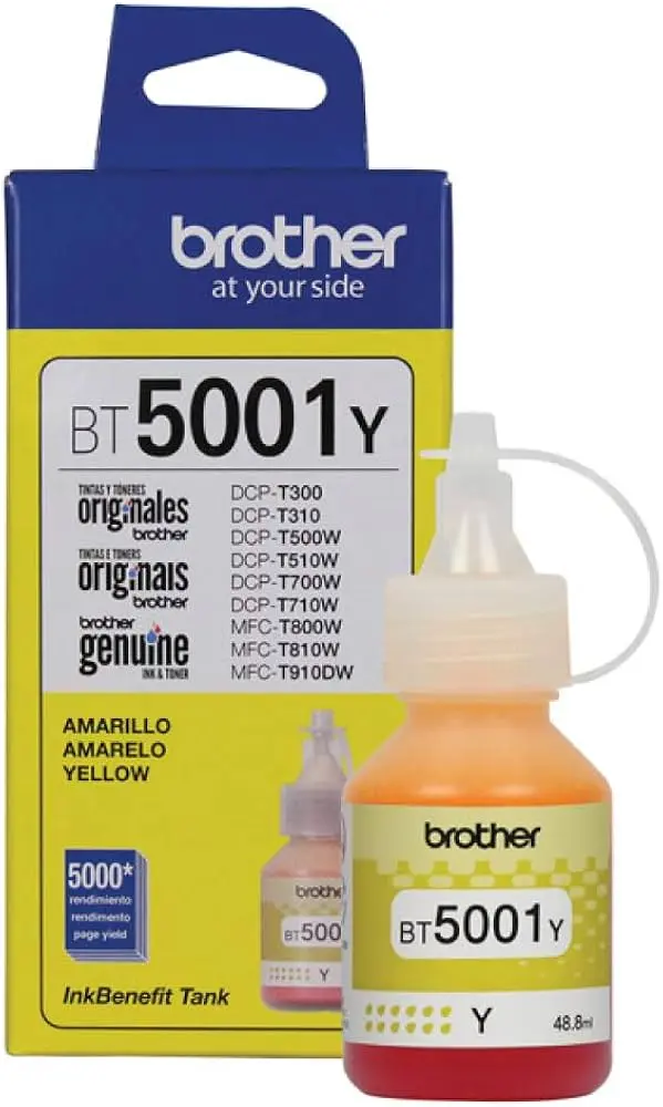 BTOR5001Y Tinta BT5001 Original Brother Yellow 48.8Ml DCP-T220/T300 T310/T420W