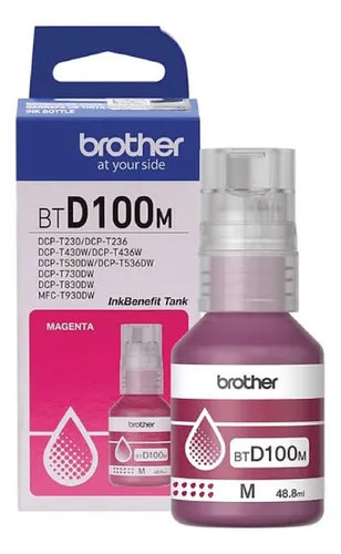 [BTORD100M] BTORD100M Tinta Brother Original Btd100 Serie Inkbenefit T230/T430/ T530/ T730/ T930 Color Magenta