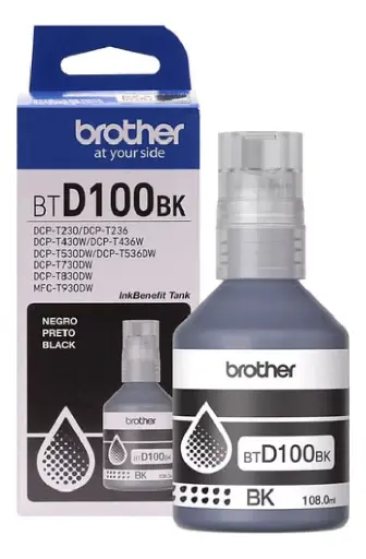 [BTORD100BK] BTORD100BK Tinta Brother Original Btd100 Serie Inkbenefit T230/T430/ T530/ T730/ T930 Color Negro
