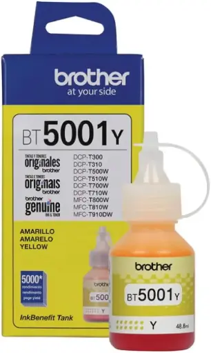 [BTOR5001Y] BTOR5001Y Tinta BT5001 Original Brother Yellow 48.8Ml DCP-T220/T300 T310/T420W
