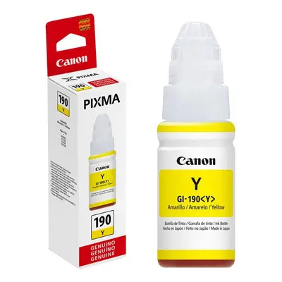[GI-190Y] GI-190Y Tinta Original Canon Botella Tinta GI-190 AMARILLO 3100 g1110 g2100 g2110 g2111 g3100 g3110 g3111 g4100 g4110 g4111 0670c001aa GI-190 A