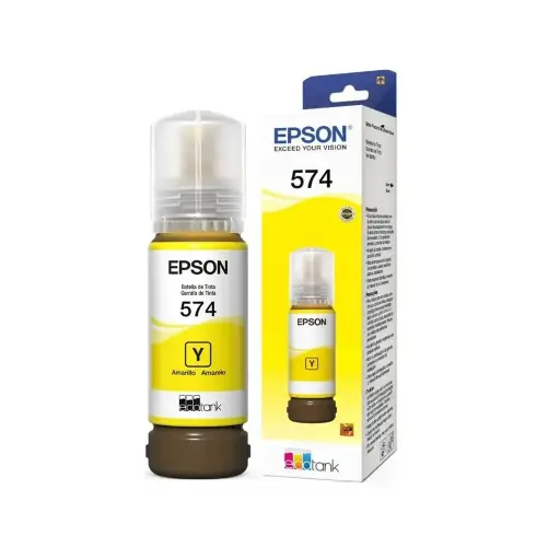[ETOR574Y1] ETOR574Y1 Tinta Original Epson T574 Amarillo 70ml Multifuncional Ecotank Fotografico l8050 t574420-al