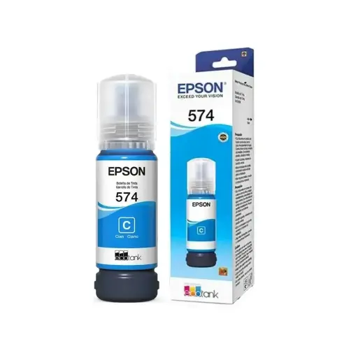 [ETOR574C1] ETOR574C1 Tinta Original Epson T574 Cyan 70ml Multifuncional Ecotank Fotografico l8050 t574220-al