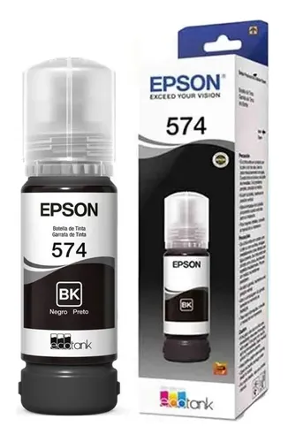 [ETOR574BK1] ETOR574BK1 Tinta Original Epson t574 Negra 70ml Multifuncional Ecotank Fotografico l8050 t574120-al