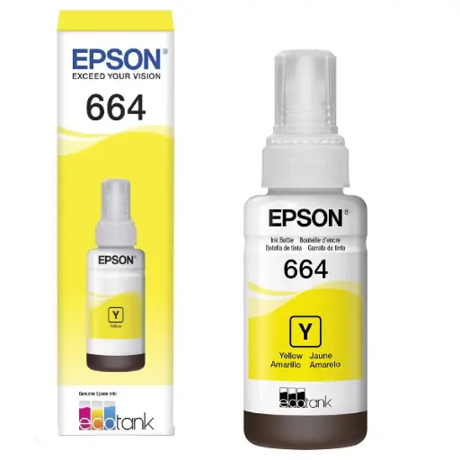 [ETOR664Y1] ETOR664Y1 Tinta Original Epson T664 Yellow 65ml T664420-AL L200 L220 L310